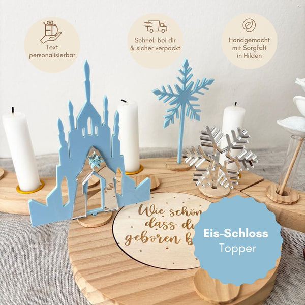 Eis-Schloss & Schneeflocken Kuchentopper