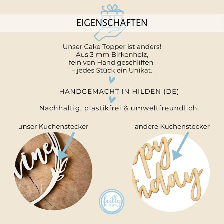 Zahlen aus Holz 0-9 - Stil Leon