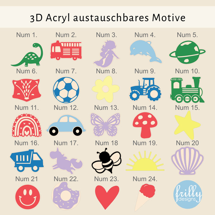Austauchbar Motivknopfe Spardose mit Name