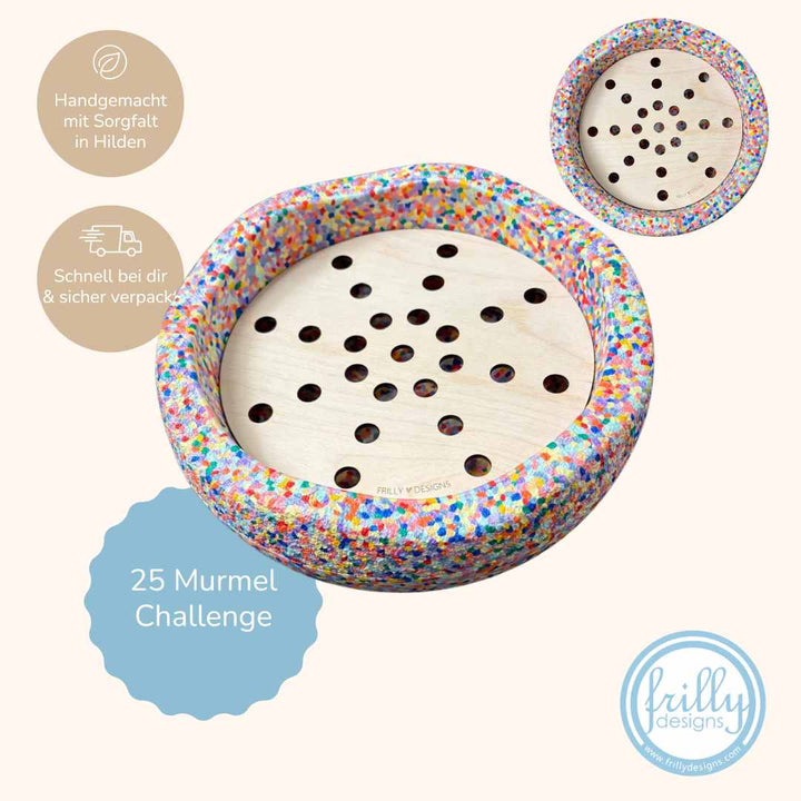 25-Löcher Murmel Challenge Balancierstein