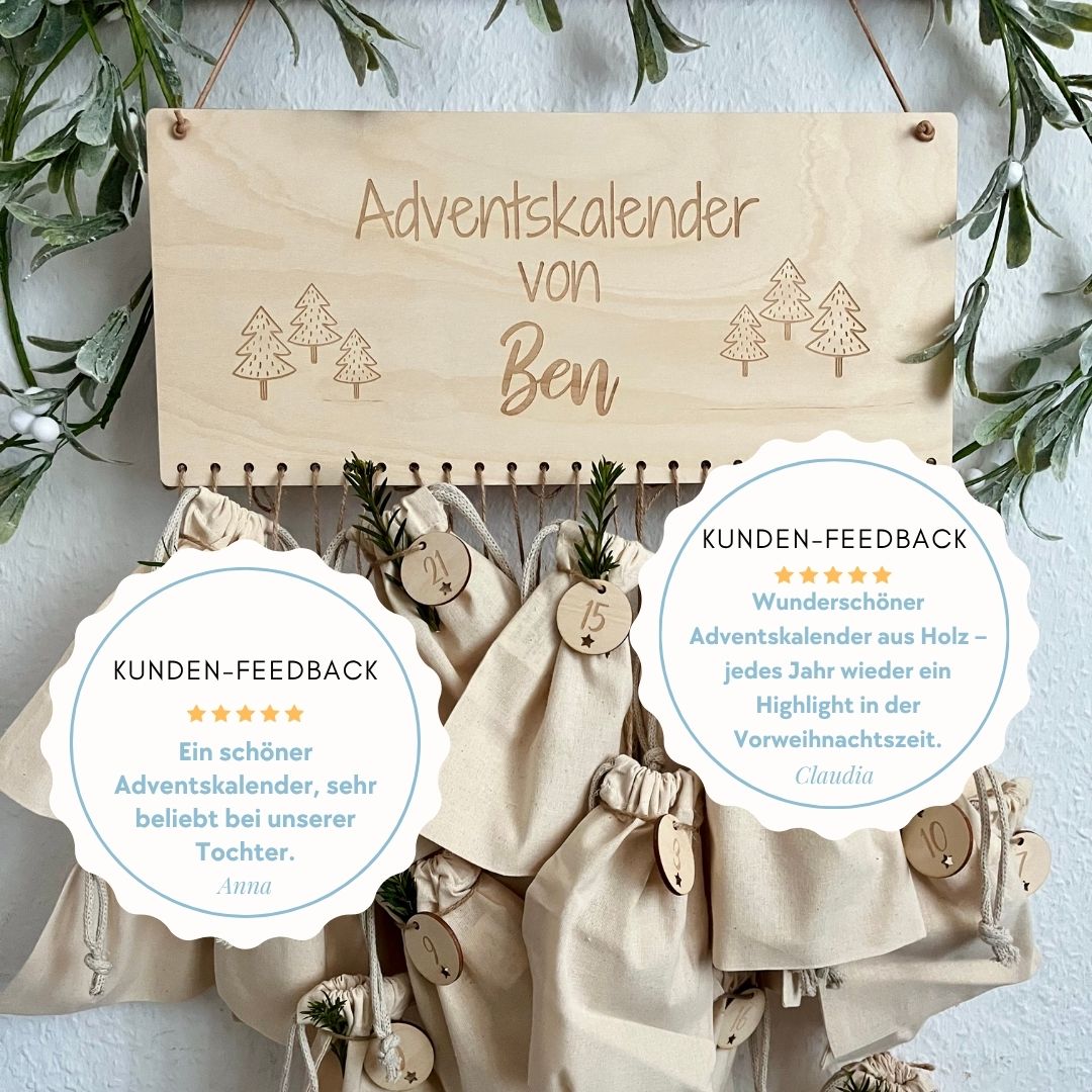 Adventskalender Bäume