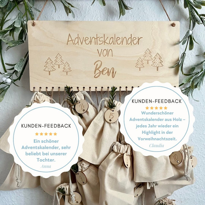 Adventskalender Bäume
