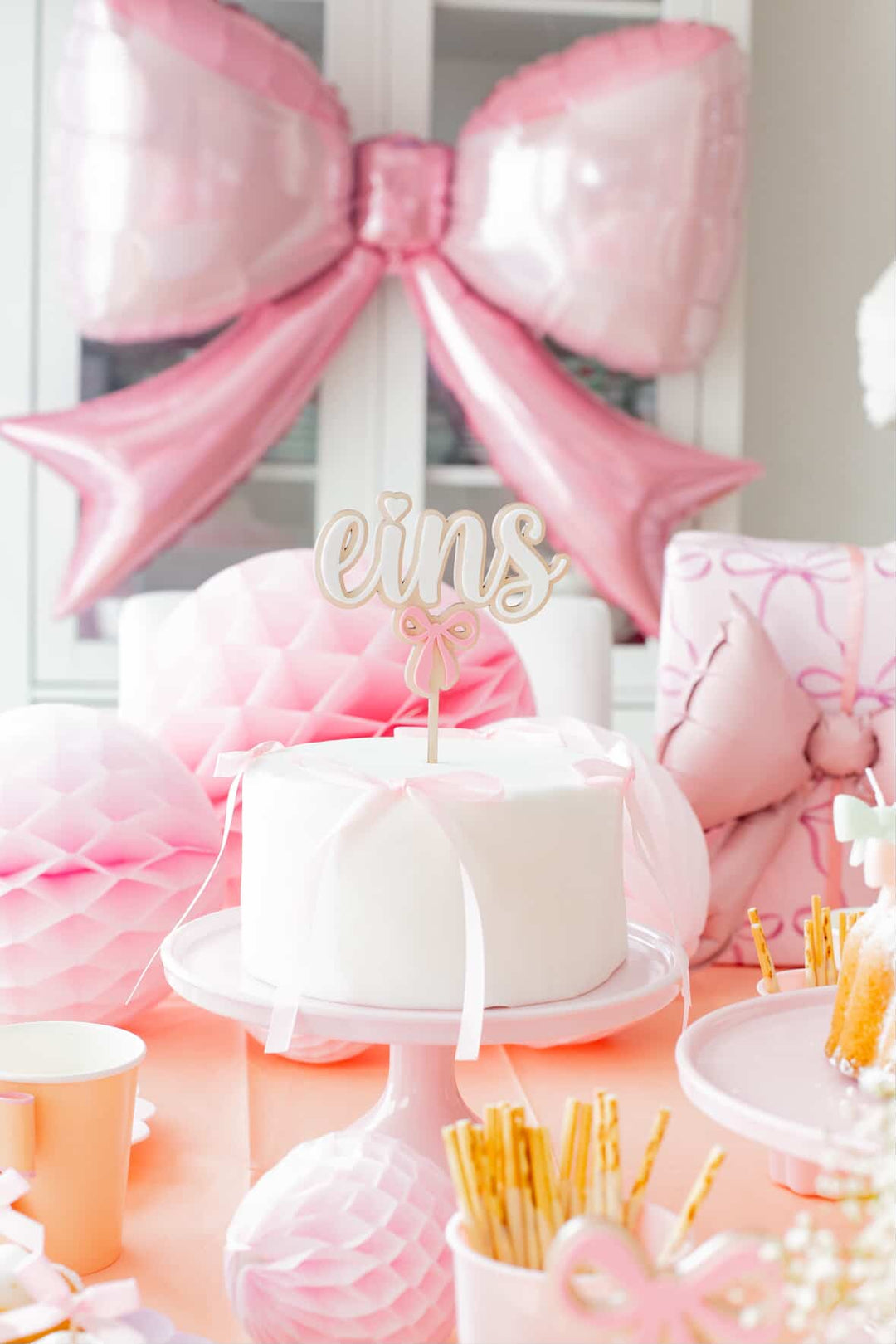 eins Schleife Zahl Caketopper