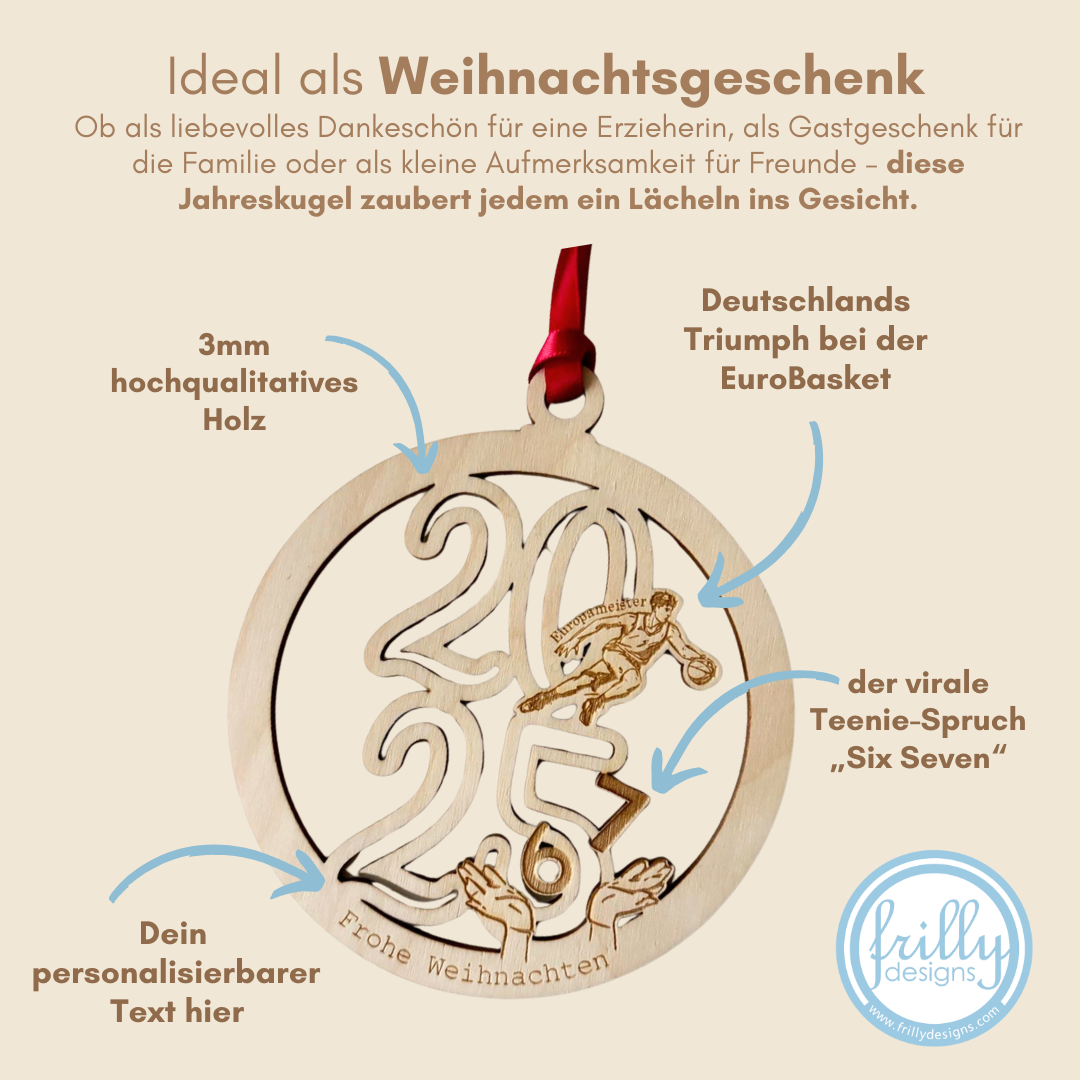 Weihnachtskugel 2025 - Year Bauble