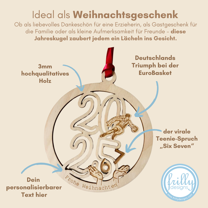 Weihnachtskugel 2025 - Year Bauble