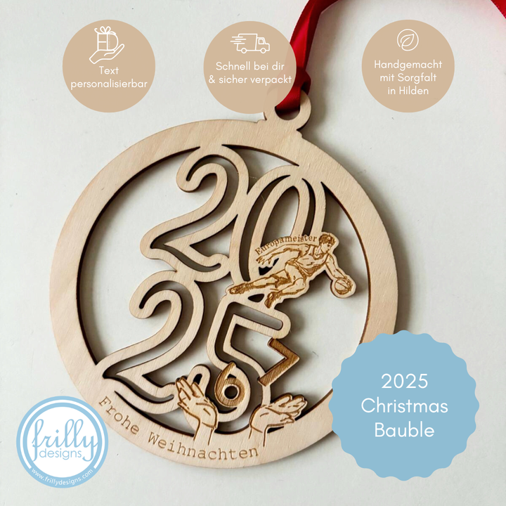 Weihnachtskugel 2025 - Year Bauble