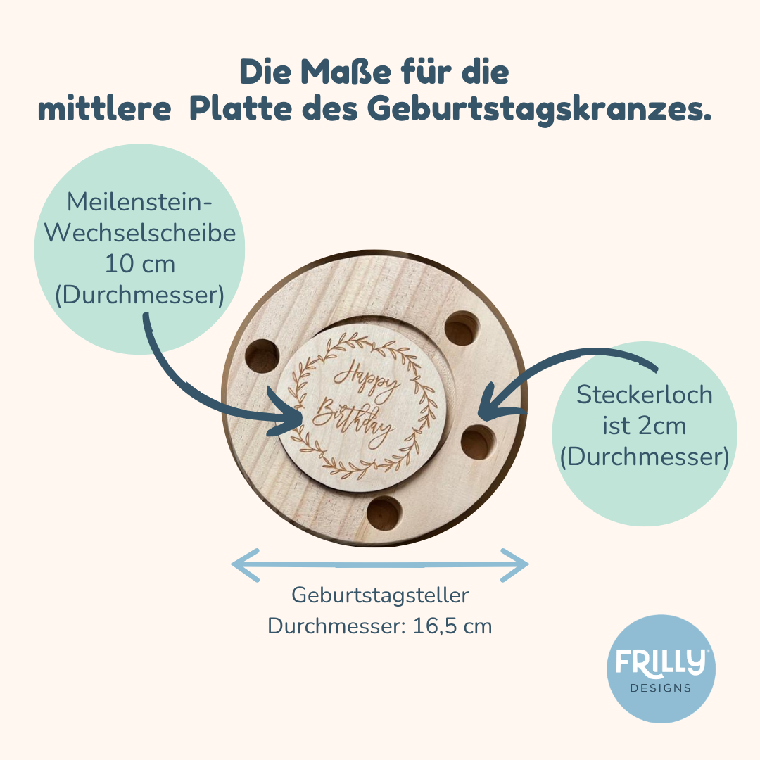 Geburtstagskranz Holz - Basis Set