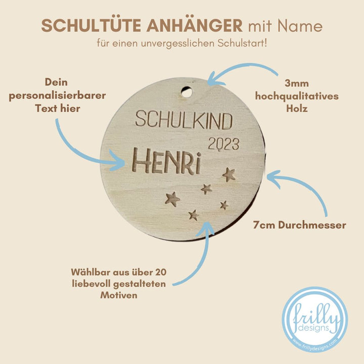 Schulkind Schultütenanhänger