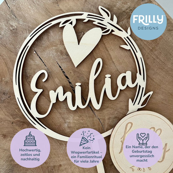 Cake Topper mit Name