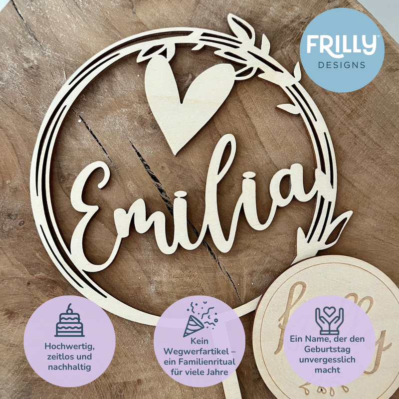 Cake Topper mit Name