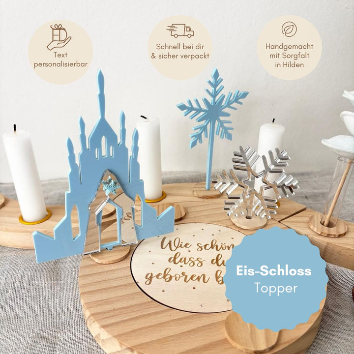 Eis-Schloss & Schneeflocken Kuchentopper