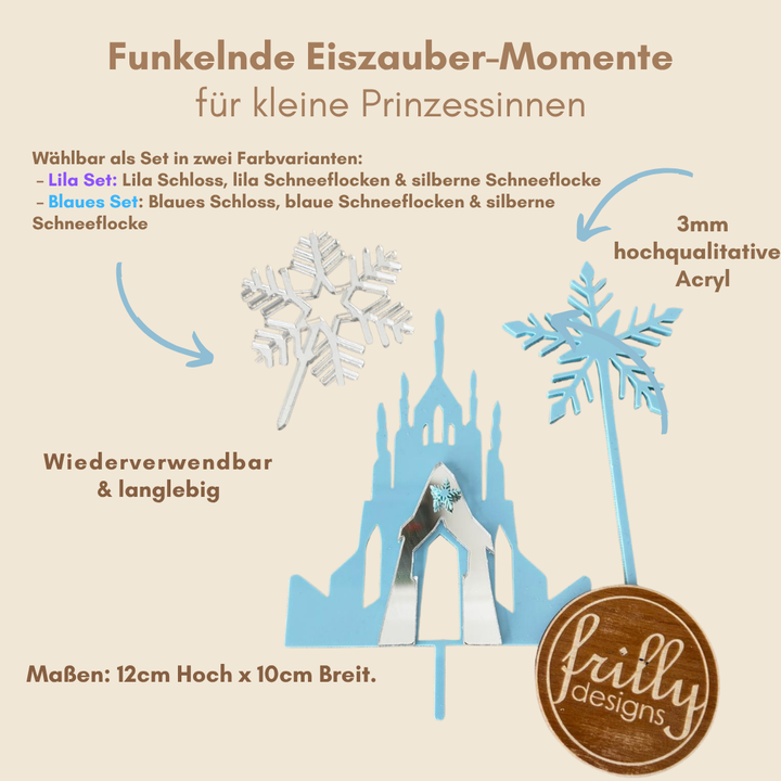 Eis-Schloss & Schneeflocken Kuchentopper
