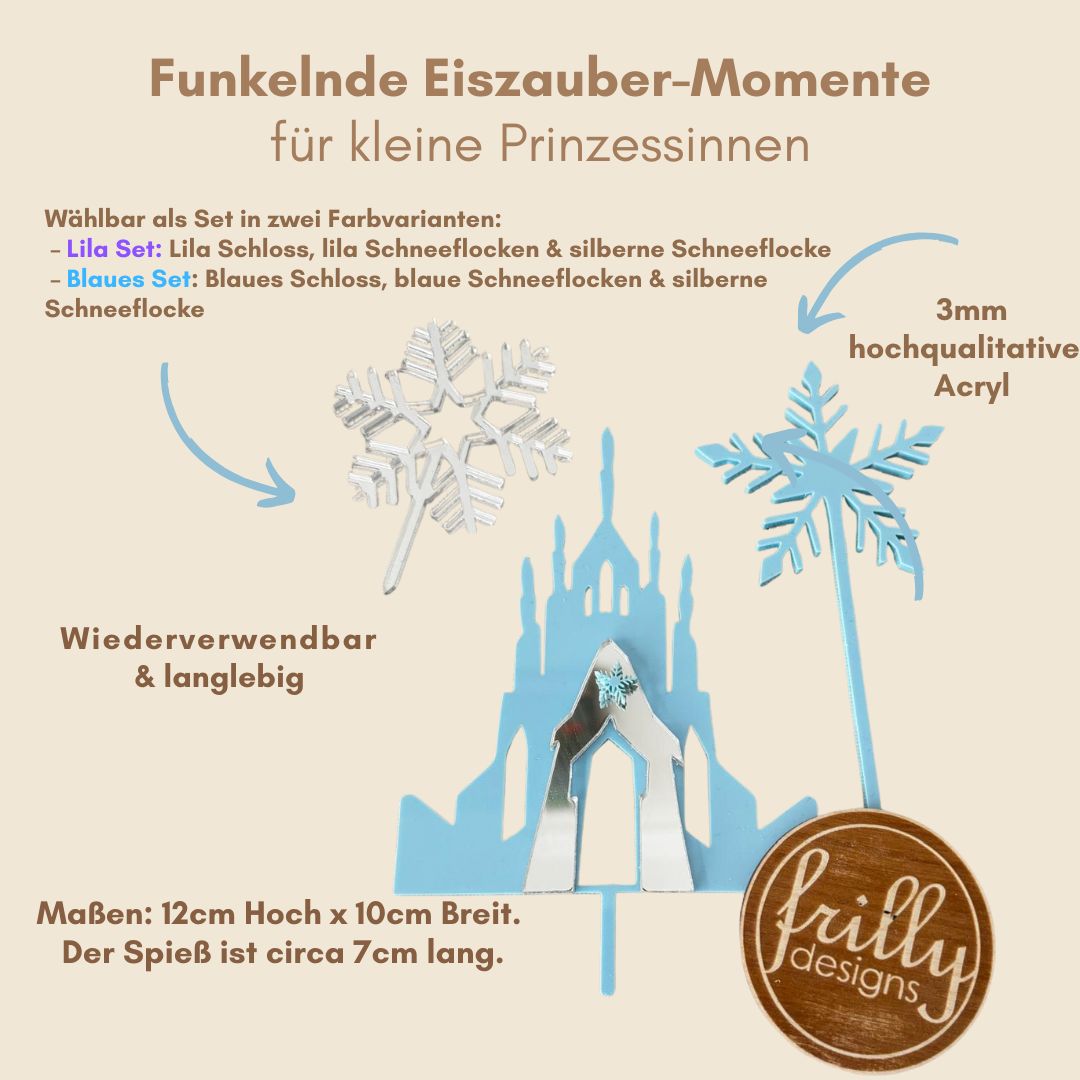 Eis-Schloss & Schneeflocken Kuchentopper