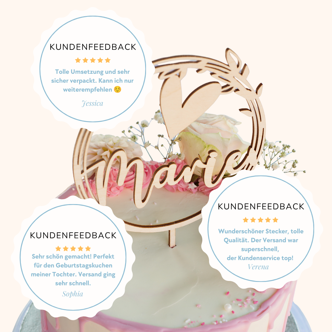 Cake Topper mit Name