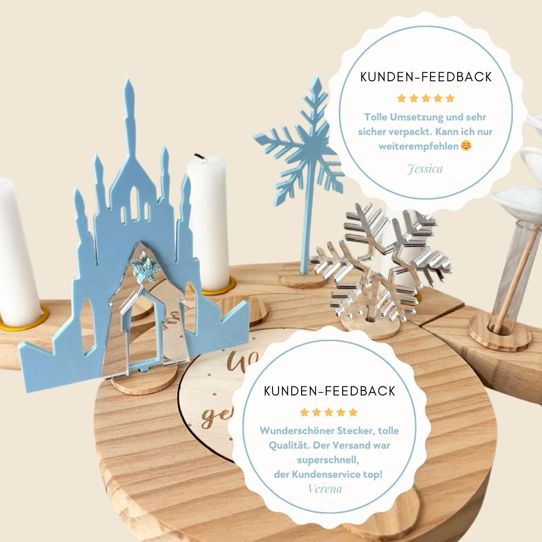 Eis-Schloss & Schneeflocken Kuchentopper