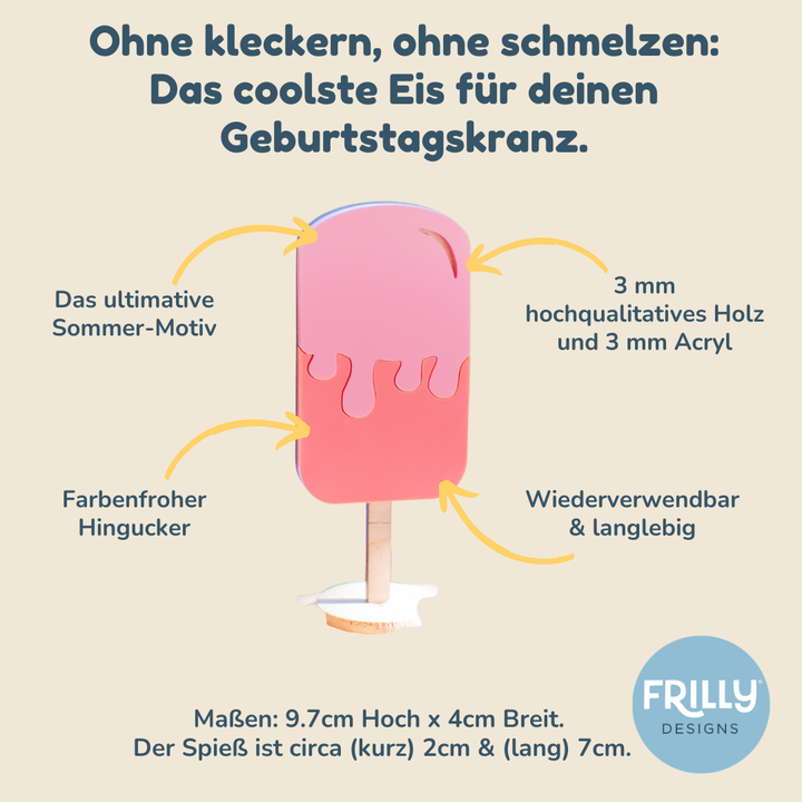 Eis am Stiel Stecker Geburtstagskranz