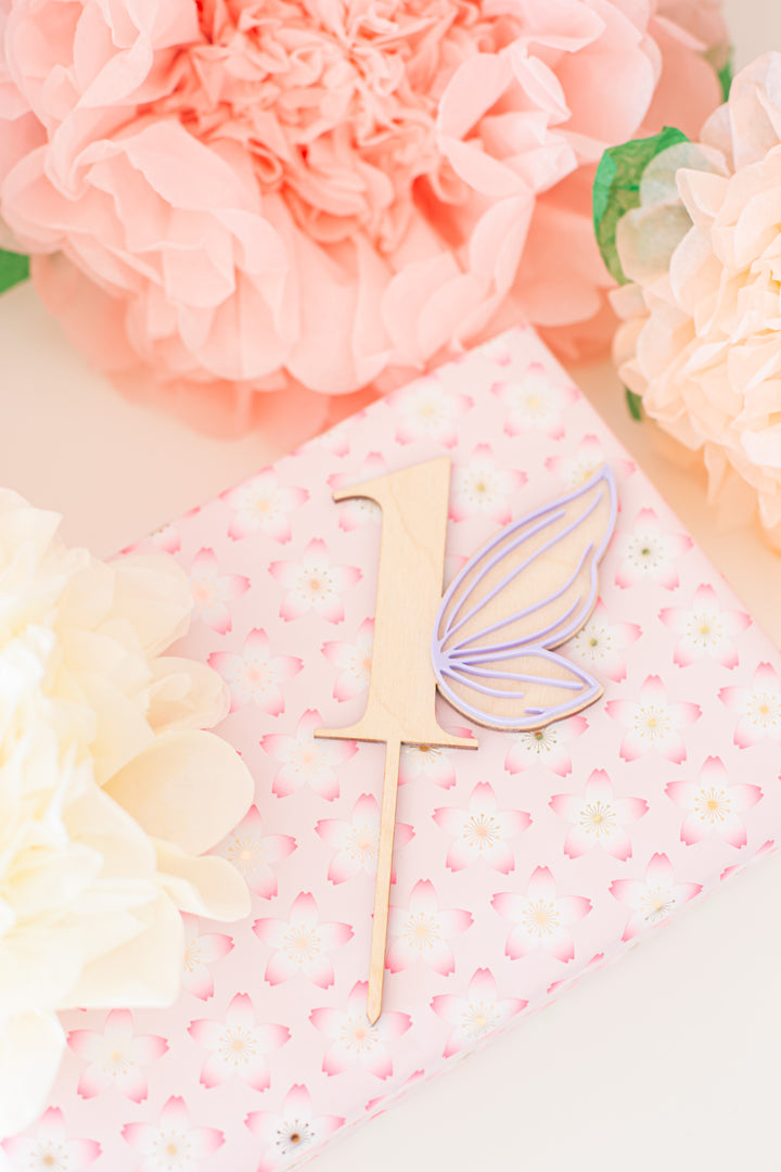 Feenflügel  Zahl Caketopper