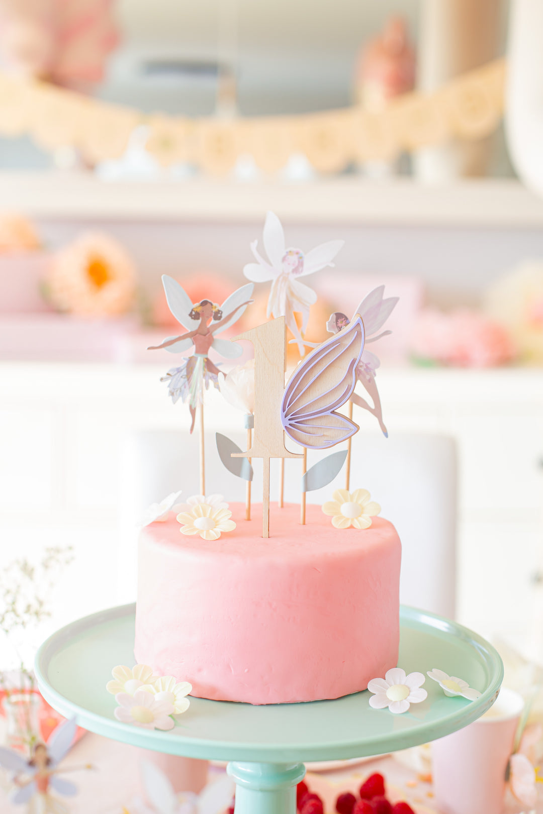 Feenflügel  Zahl Caketopper