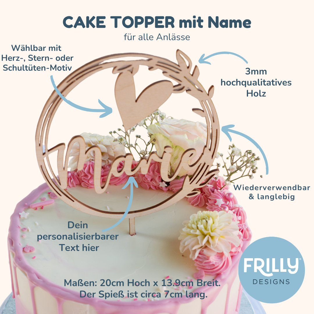 Cake Topper mit Name