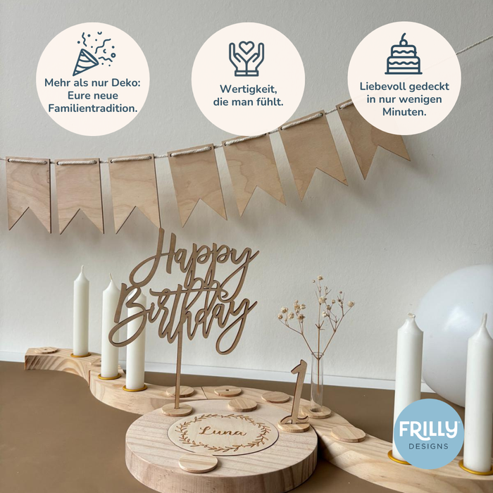 Geburtstagskranz - Basis Set mit Happy Birthday