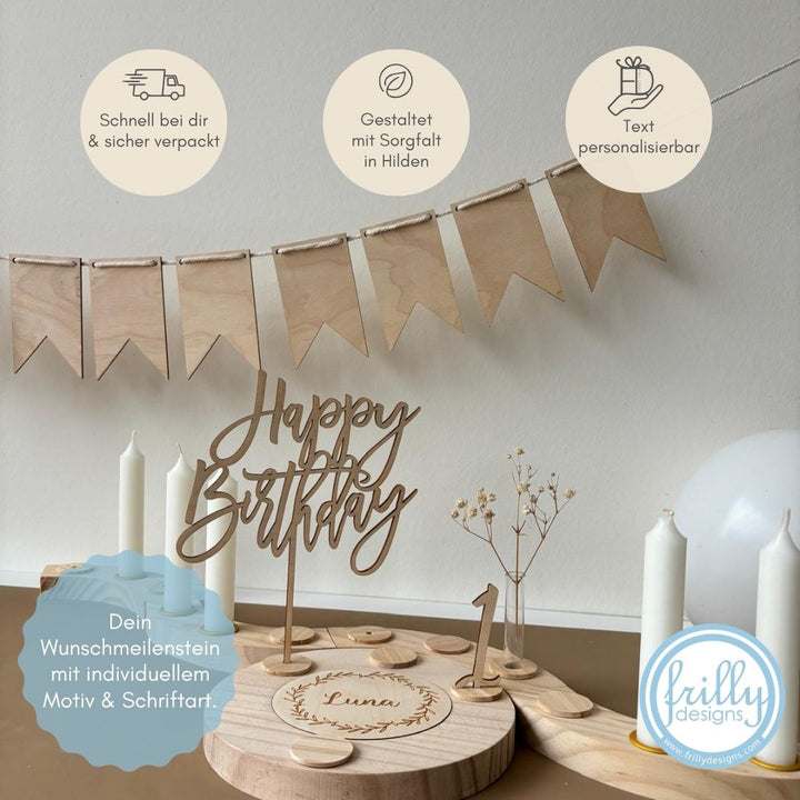 Geburtstagskranz - Happy birthday Basis