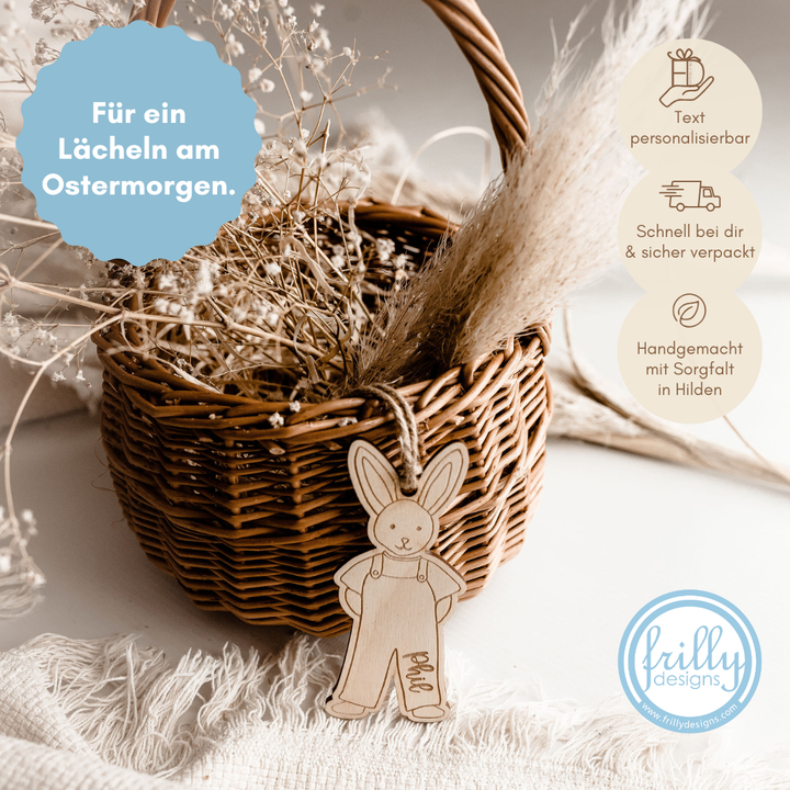 Osterkörbchen mit Junge Hasen Anhänger