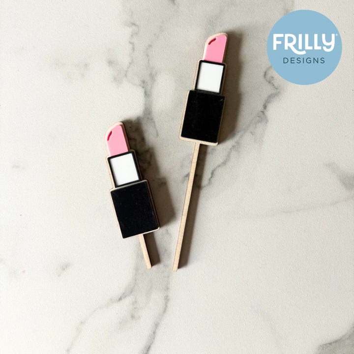 Kosmetik Stecker Set aus Holz & Acryl für Geburtstagskranz