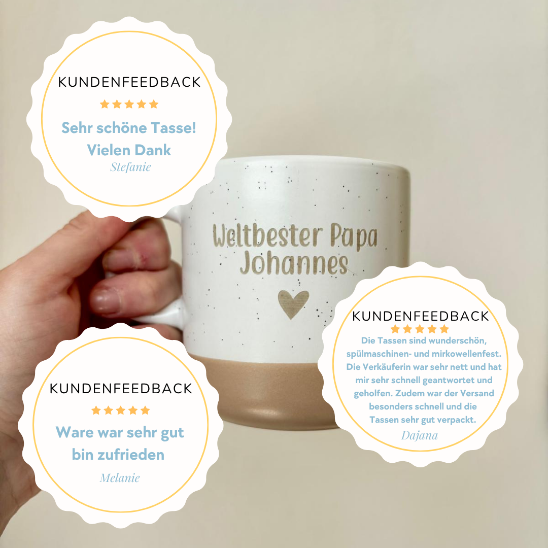 Personalisierte Tasse Erzieherin & Lehrerin mit Name – Danke Abschiedsgeschenk