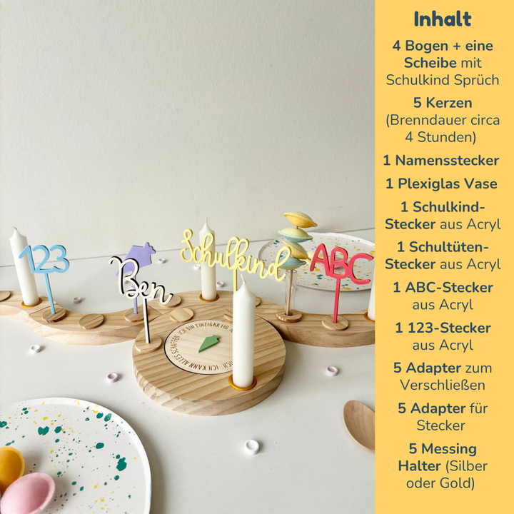 Geburtstagskranz mit Einschulungs-Set