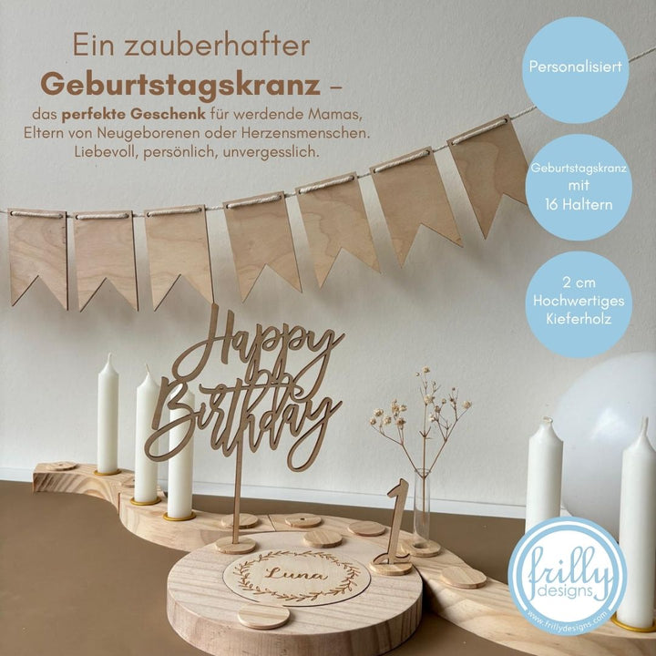 Geburtstagskranz - Happy birthday Basis