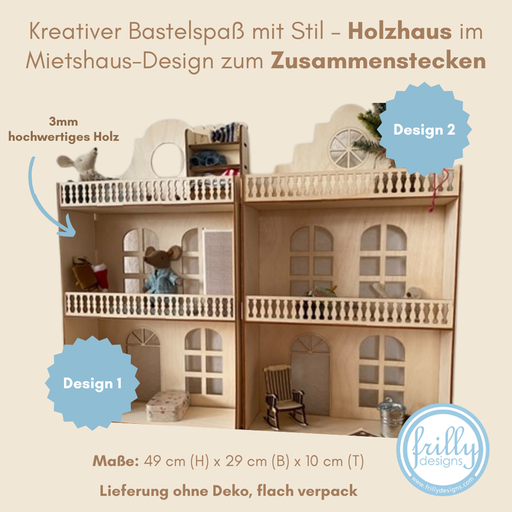 Miniaturhaus – Puppenhaus Bastelset