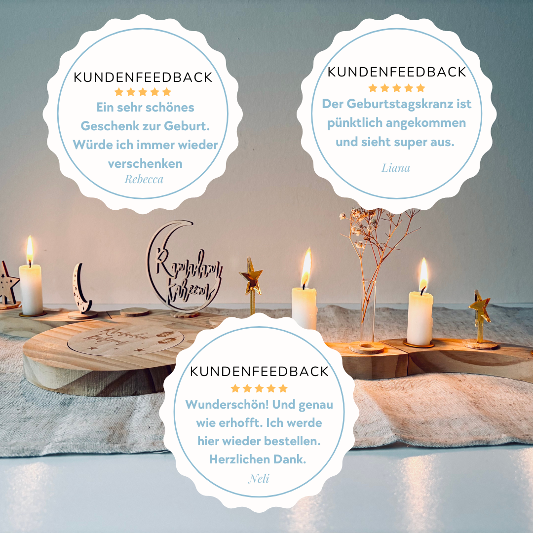 Geburtstagskranz mit Ramadan Stecker Set