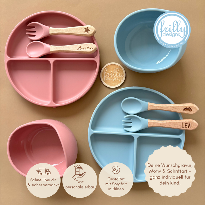 Personalisierter Babyteller & Schüssel
