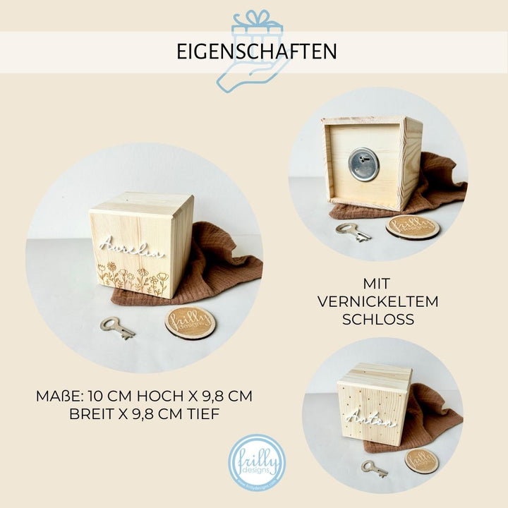 Blumen Personalisierte Spardose