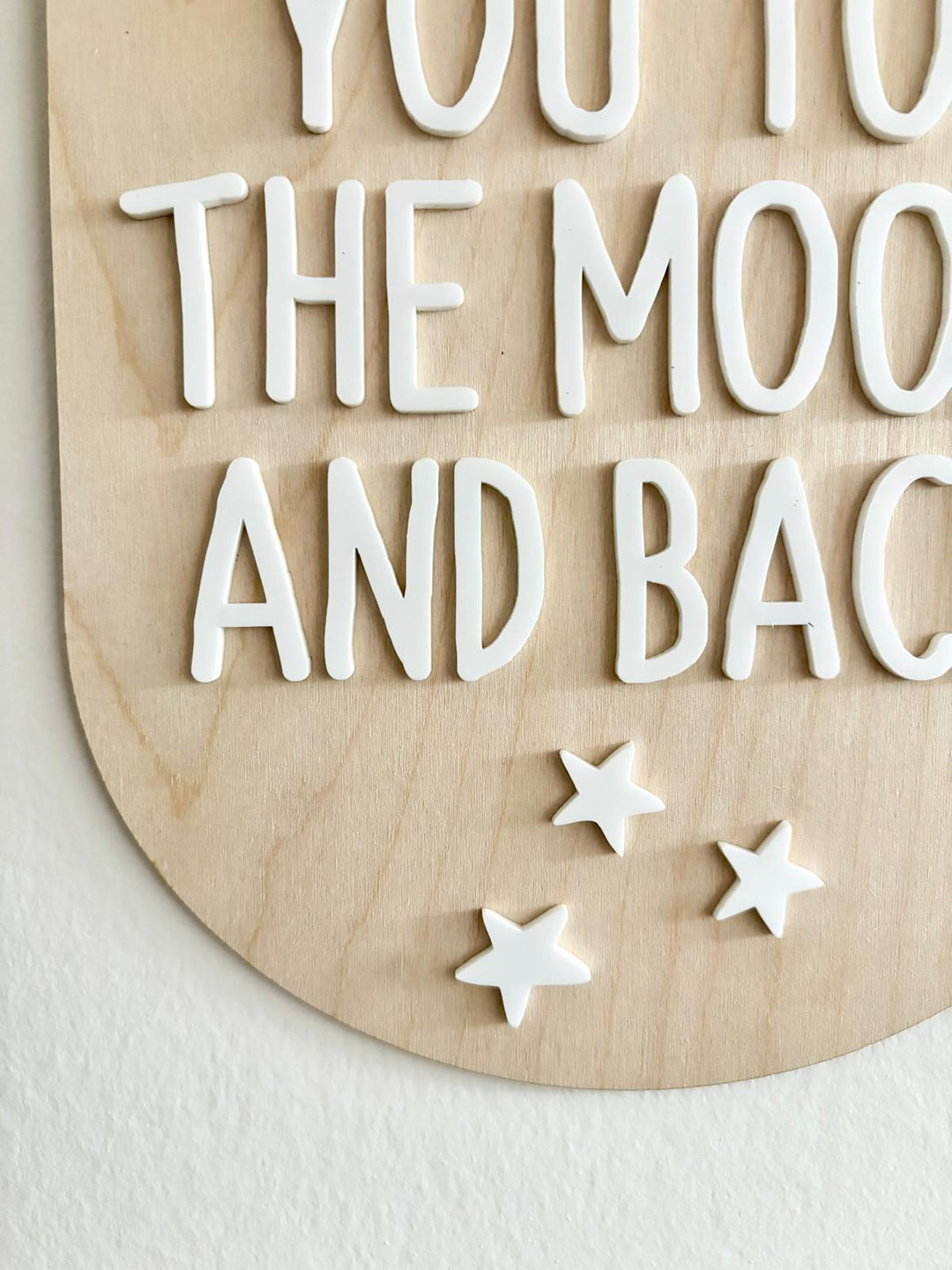 3D Love you to the moon and back Holzschild