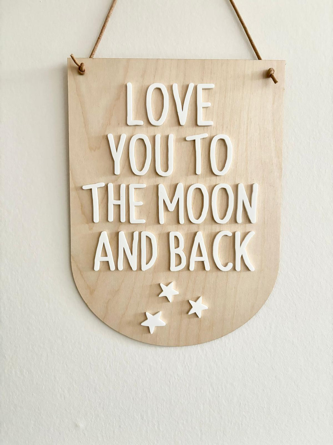 3D Love you to the moon and back Holzschild