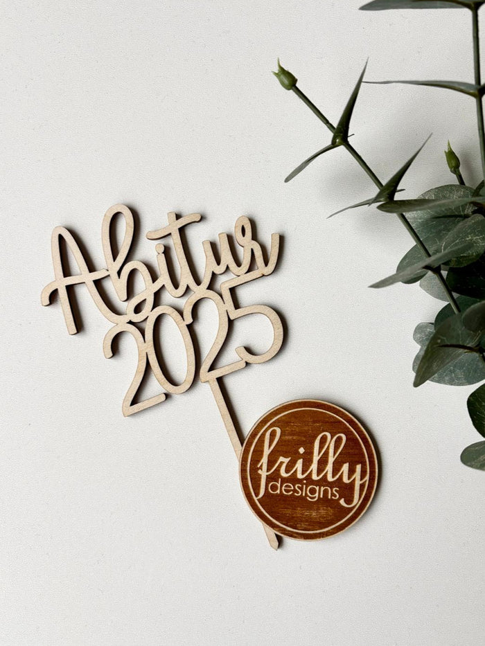 Cake Topper Abitur 2026 – Holz ABI Tortendeko