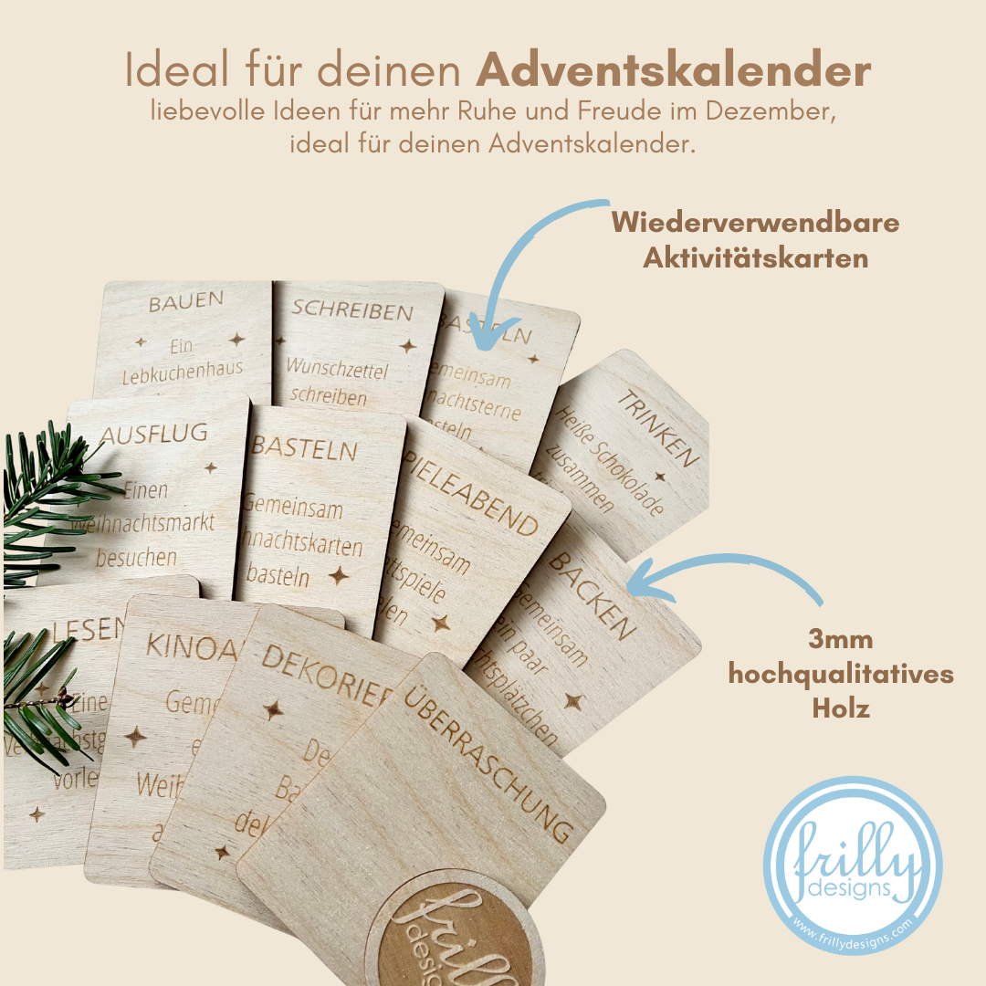 12 Achtsame Adventskalender Karten