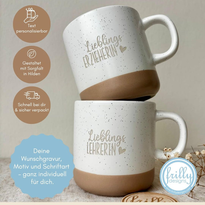 Personalisierte Keramiktasse - Lieblingserzieherin