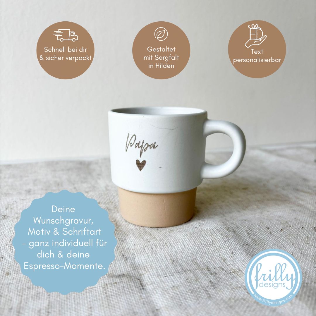 Personalisierte Keramik-Espressotasse - Papa