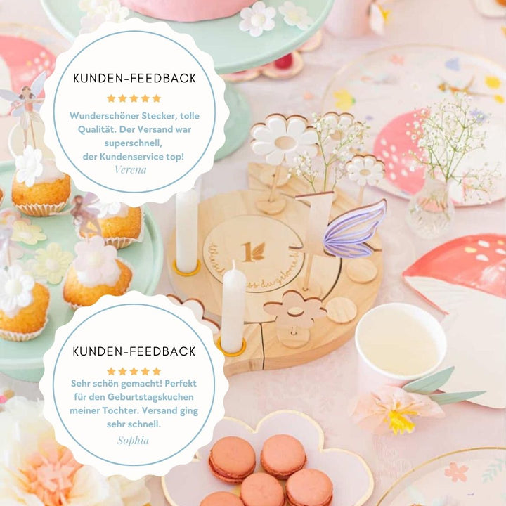 Feenflügel  Zahl Caketopper