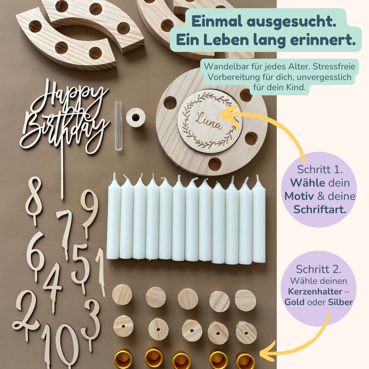 Geburtstagskranz - Basis Set mit Happy Birthday
