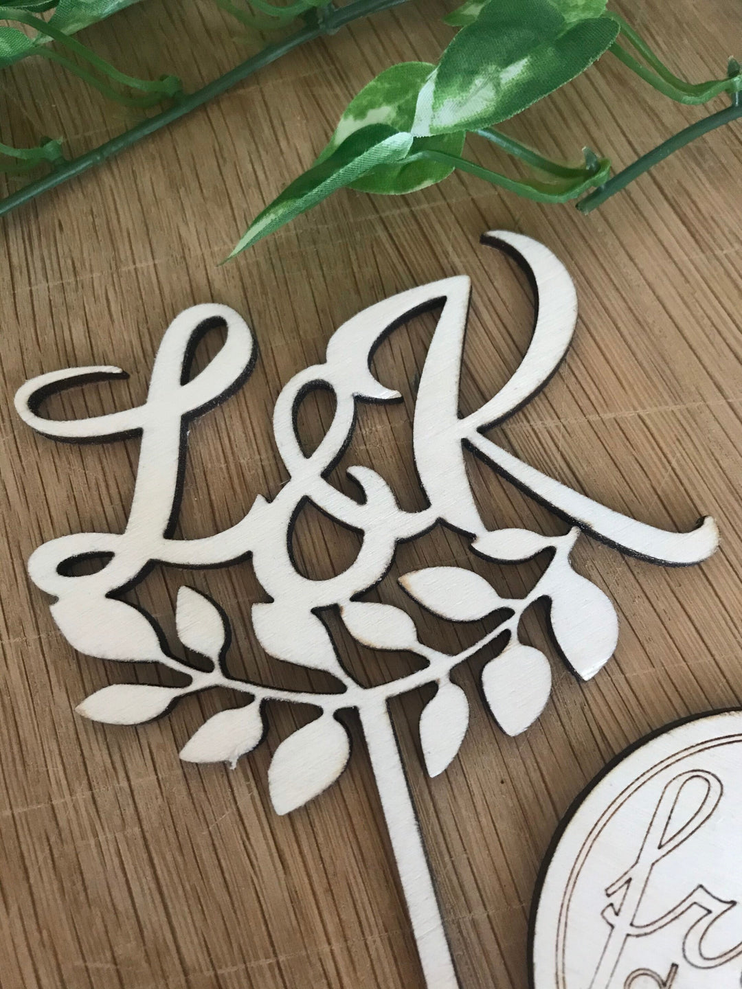 Hochzeit Initialen Cake Topper