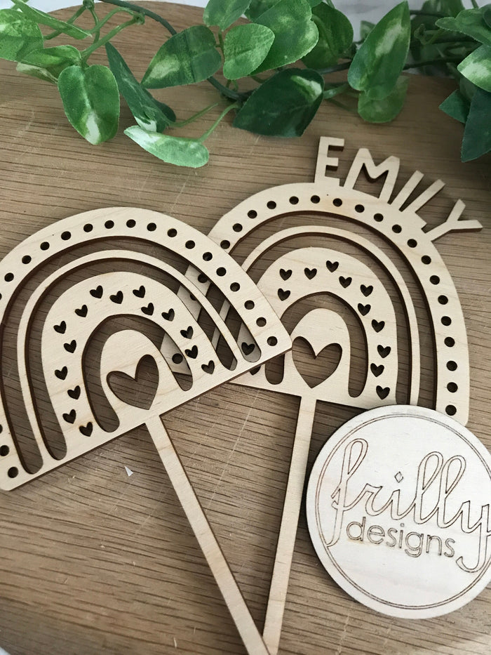 Regenbogen Cake Topper