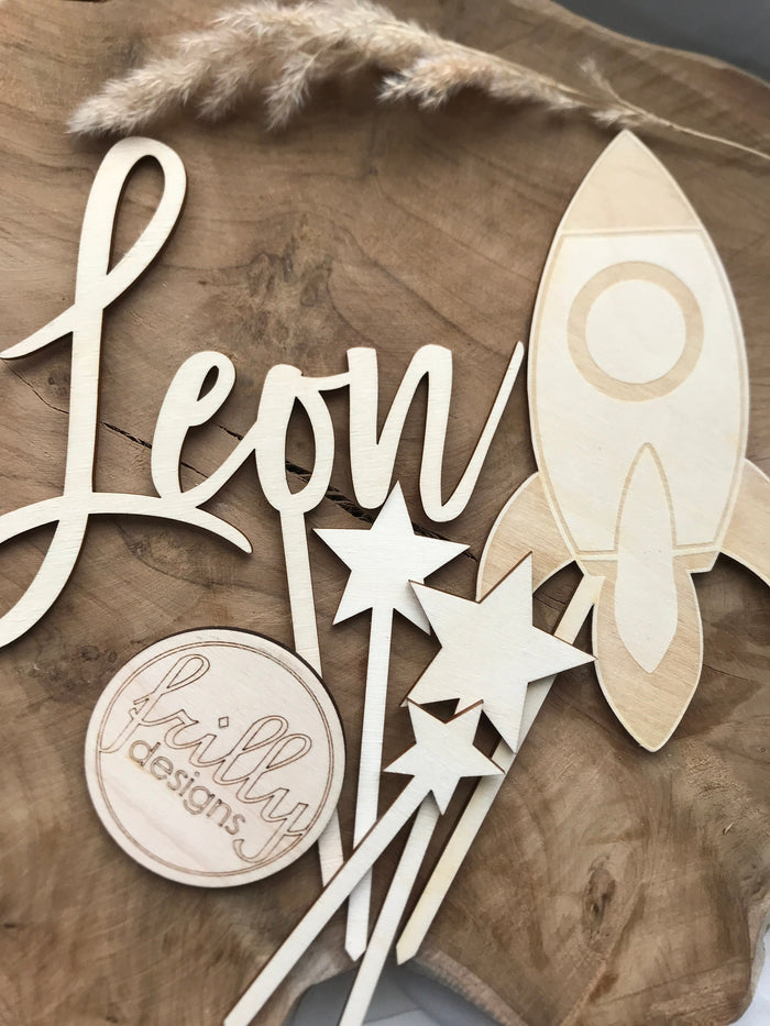 Weltraum Cake Topper