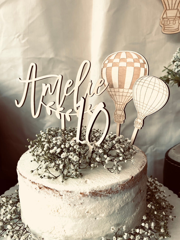 Cake Topper Heißluftballon