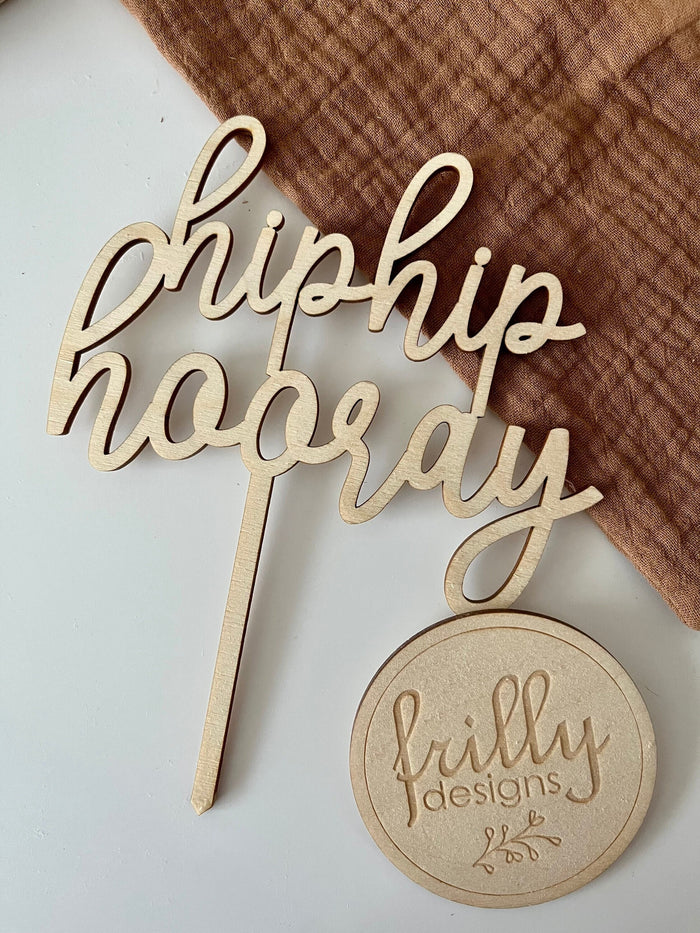Hip Hip Hooray Cake Topper