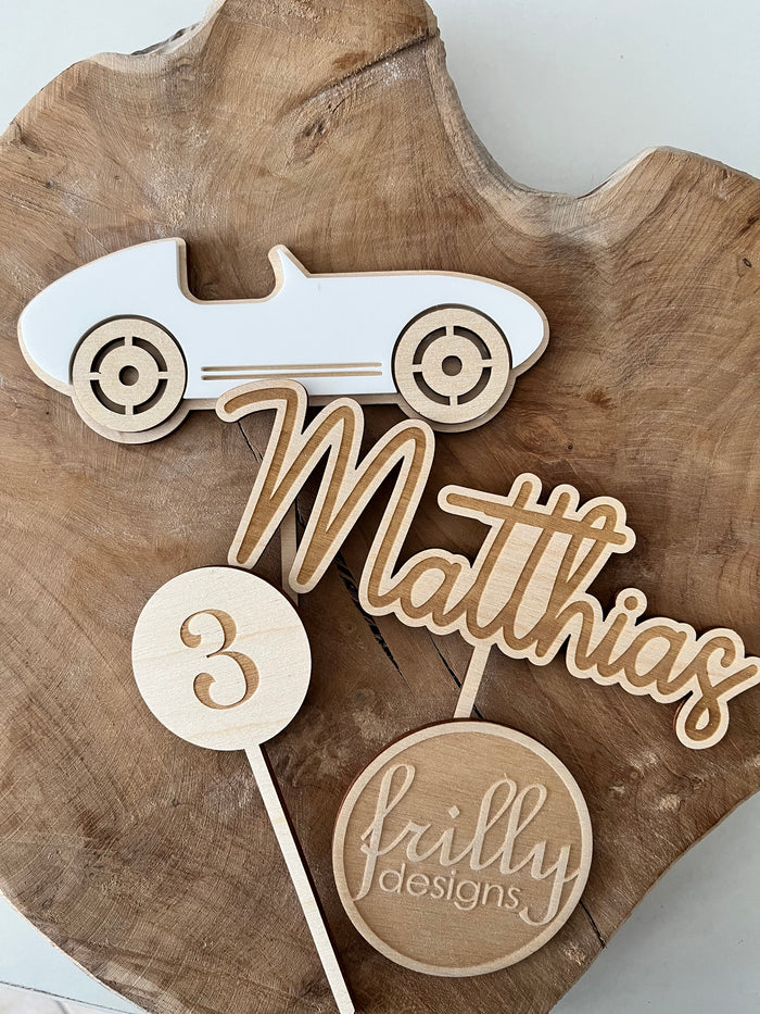 Rennauto Cake Topper