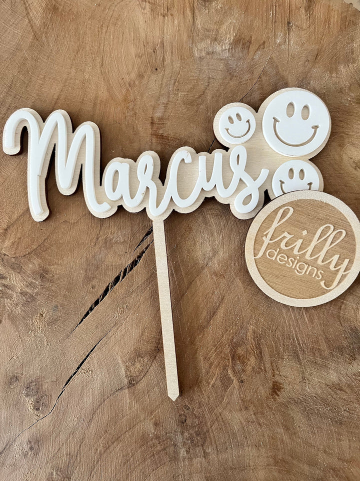 One Smiley Cake Topper