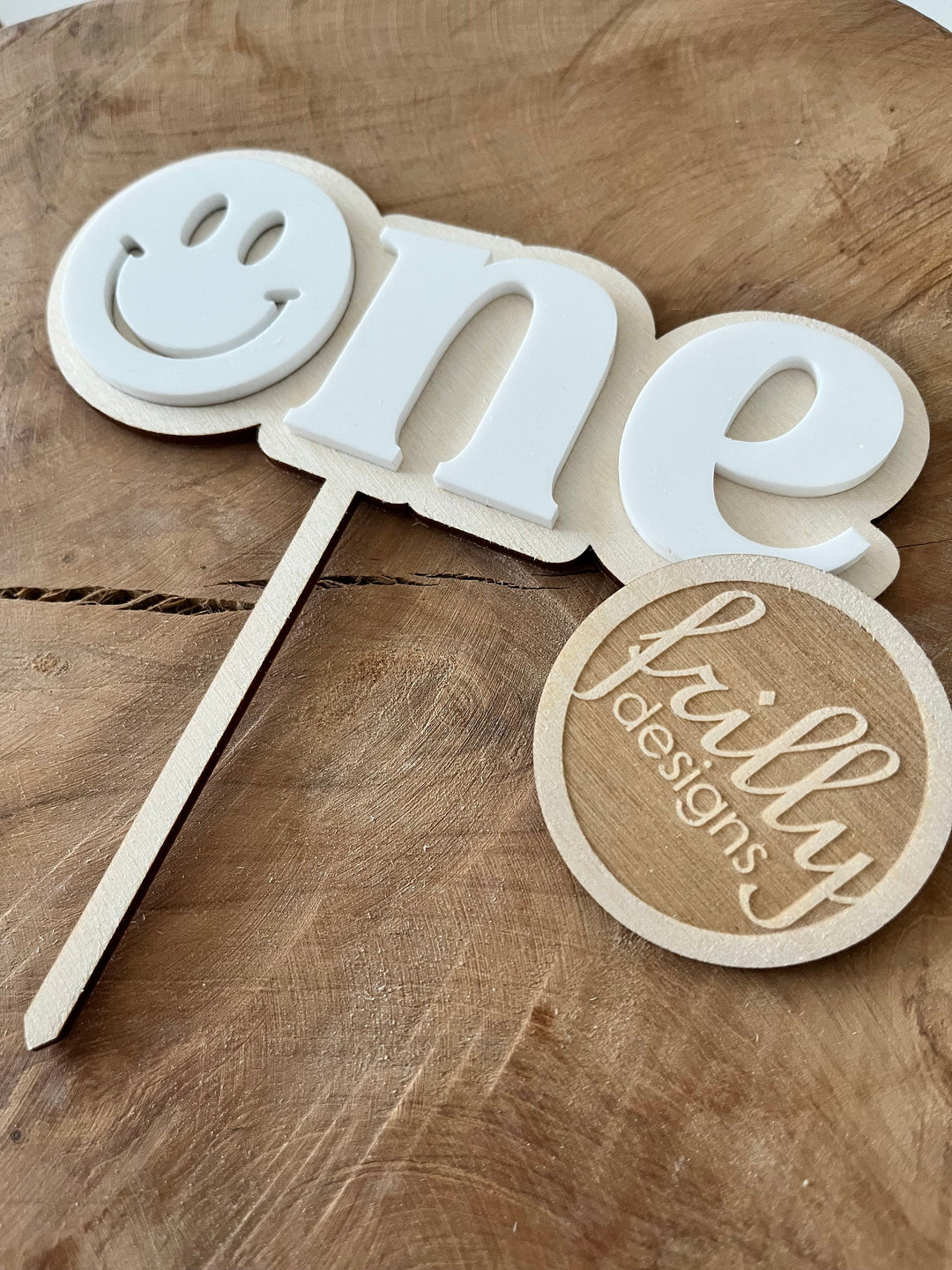 One Smiley Cake Topper